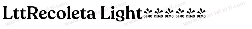 LttRecoleta Light字体转换